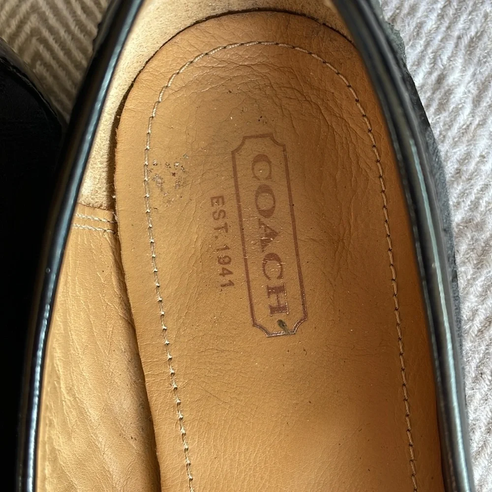 COACH loafers signature fabric / patent leather US 7,5 flats shoes preppy office